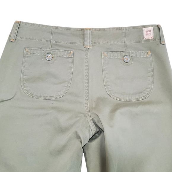 Y2K Levi’s Bermuda Length Shorts Twill Size 10 Mid Rise Jorts Soft Grunge - Picture 8 of 13